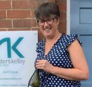 Photo of Sarah from the Wills, Probate, Tax & Trusts department celebrating her 35 years at Alsters Kelley Solicitors