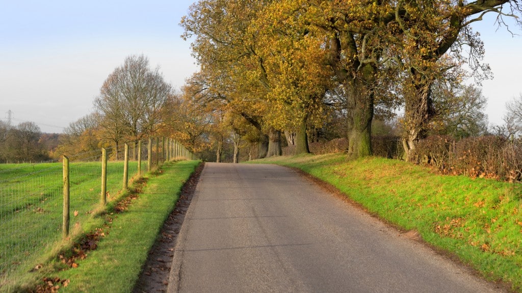 Picture showing image of a road nearing a hill