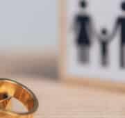 Two wedding bands left on a table