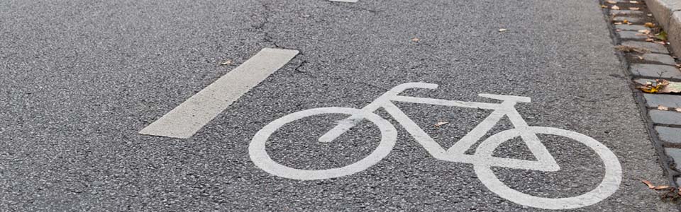 cycle lane on busy road