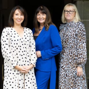Three women at Ladies First Networking Lunch, September 2025