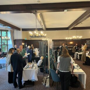 Business professionals networking at Banbury Chamber of Commerce Expo, BCOC Live