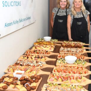 Alsters Kelley Solicitors hosts event with a spread of delicious canapés.